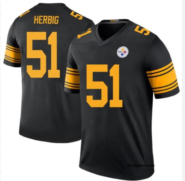 Men Pittsburgh Steelers #51 Herbig black 2024 Nike NFL Jersey